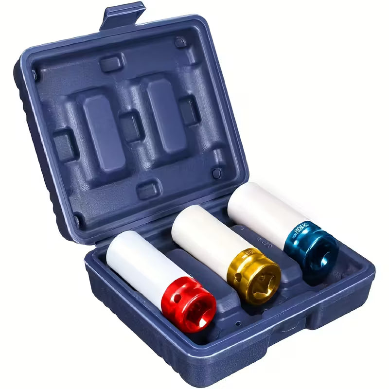 Schonnuss 3er Set , Alufelgennuss, 1/2 Zoll