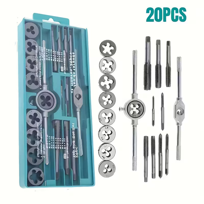 12-Teiliges Gewindeschneider Set Innen-/Außengewinde