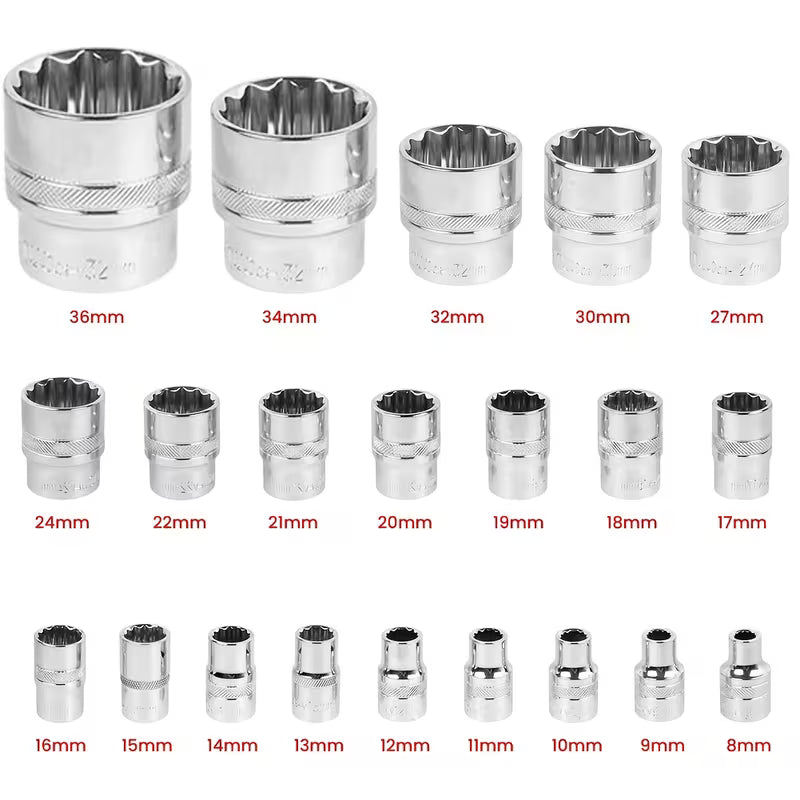 21-Teiliges Steckschlüssel Nuss-Set